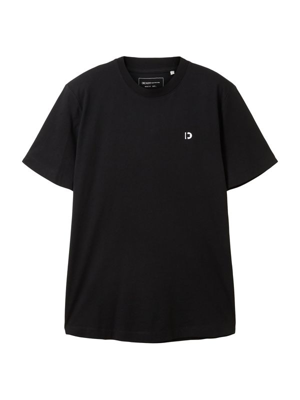 TOM TAILOR DENIM TOM TAILOR DENIM Тениска  черно / бяло