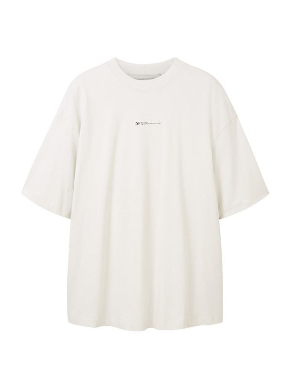 TOM TAILOR DENIM TOM TAILOR DENIM Тениска  черно / мръсно бяло