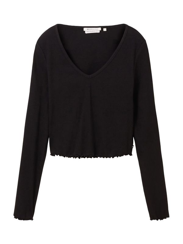 TOM TAILOR DENIM TOM TAILOR DENIM Тениска  черно