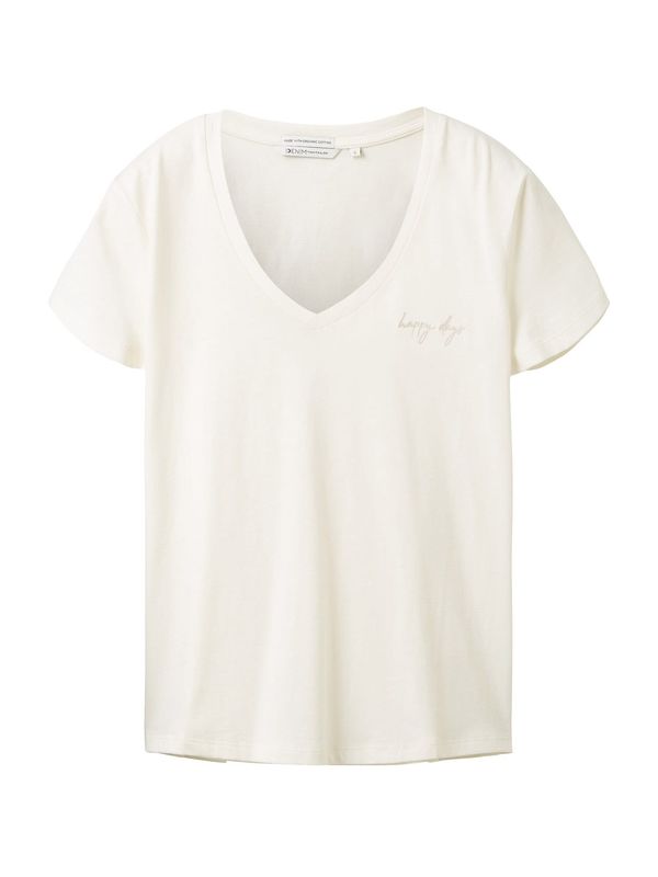 TOM TAILOR DENIM TOM TAILOR DENIM Тениска  естествено бяло