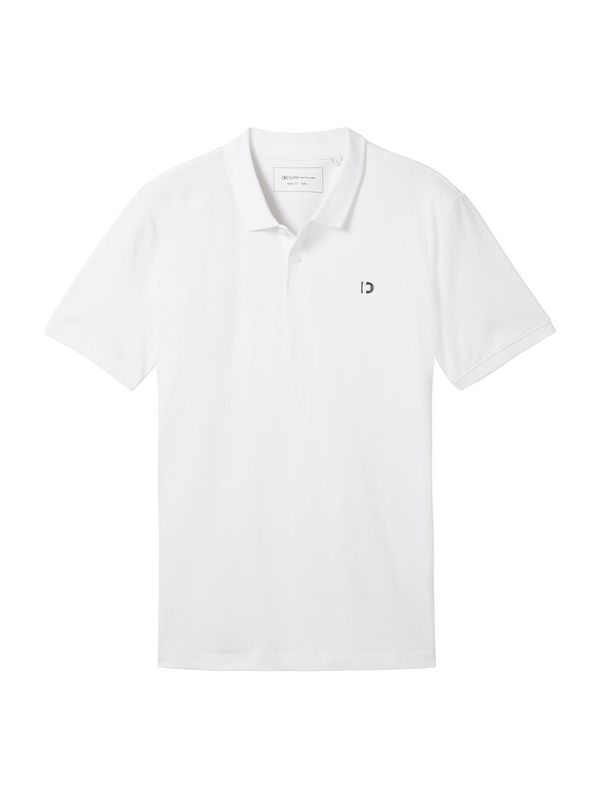 TOM TAILOR DENIM TOM TAILOR DENIM Тениска  графитено сиво / бяло