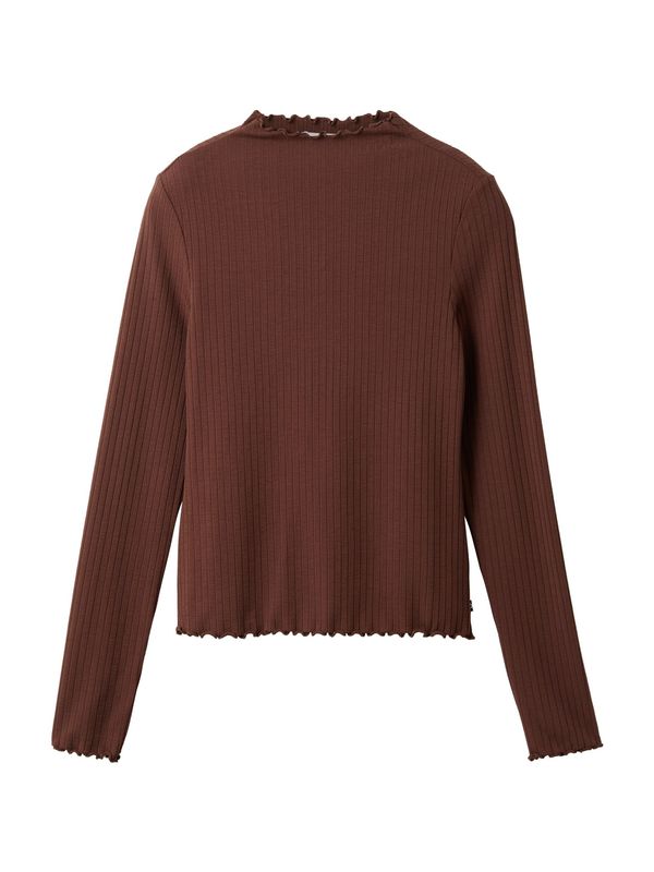 TOM TAILOR DENIM TOM TAILOR DENIM Тениска  кафяво