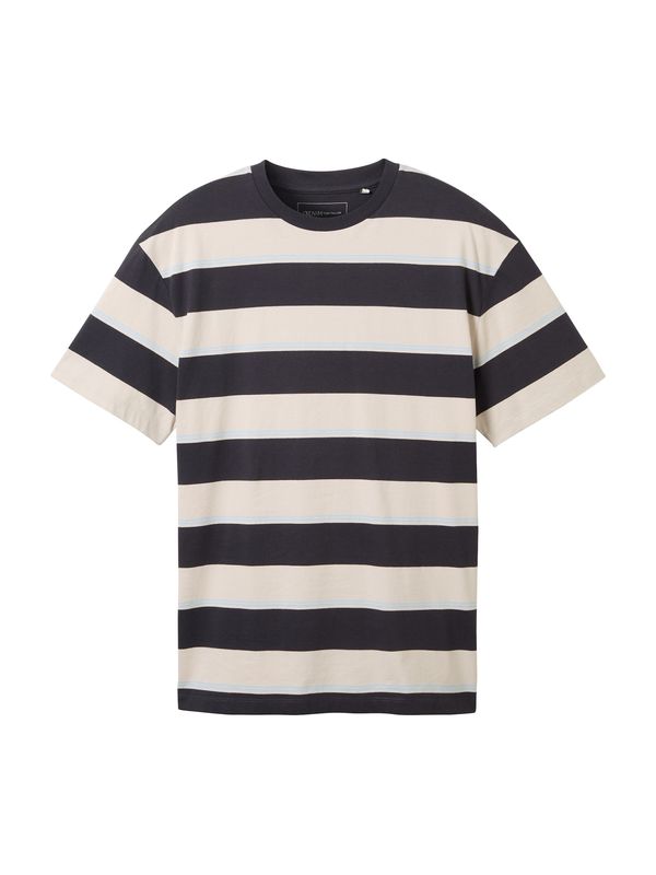 TOM TAILOR DENIM TOM TAILOR DENIM Тениска  кремаво / нейви синьо / светлосиньо