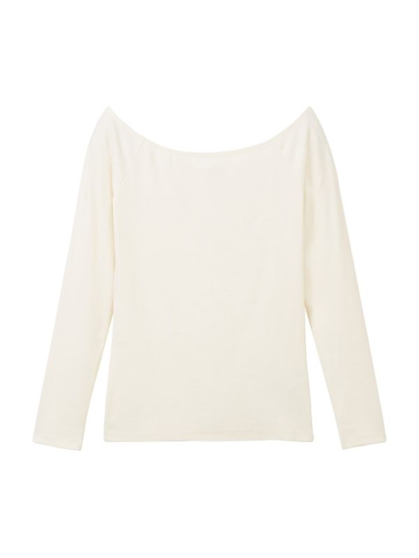 TOM TAILOR DENIM TOM TAILOR DENIM Тениска  мръсно бяло