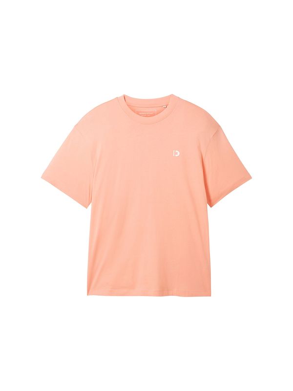 TOM TAILOR DENIM TOM TAILOR DENIM Тениска  праскова / бяло