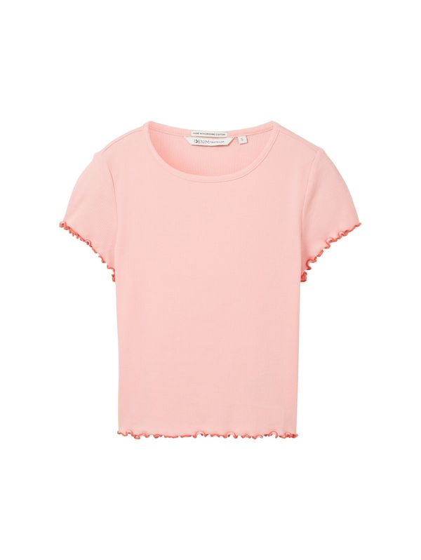 TOM TAILOR DENIM TOM TAILOR DENIM Тениска  розово / тъмнорозово