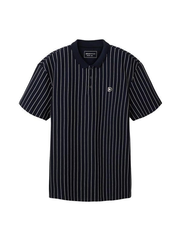 TOM TAILOR DENIM TOM TAILOR DENIM Тениска  синьо / бяло