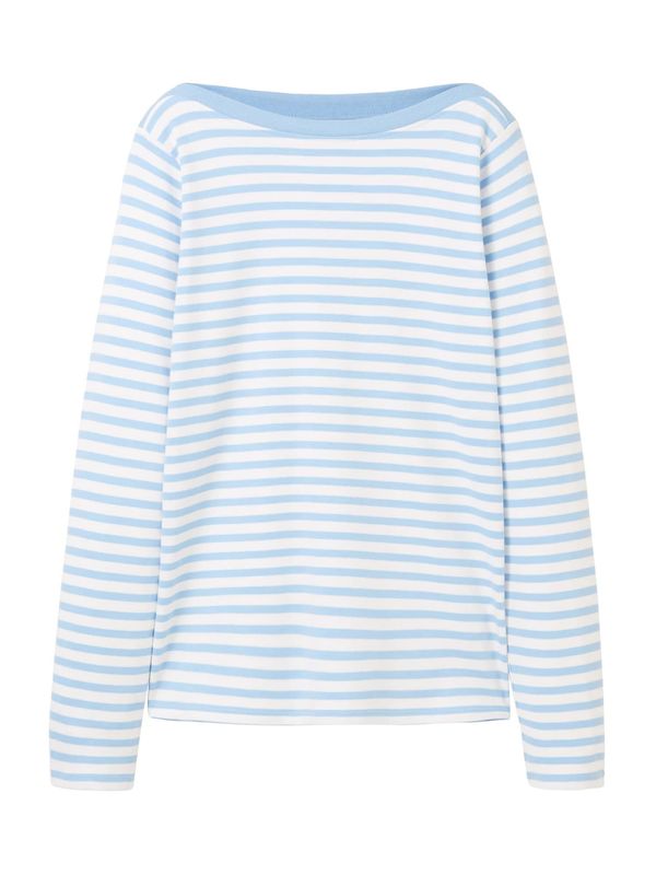 TOM TAILOR DENIM TOM TAILOR DENIM Тениска  светлосиньо / бяло