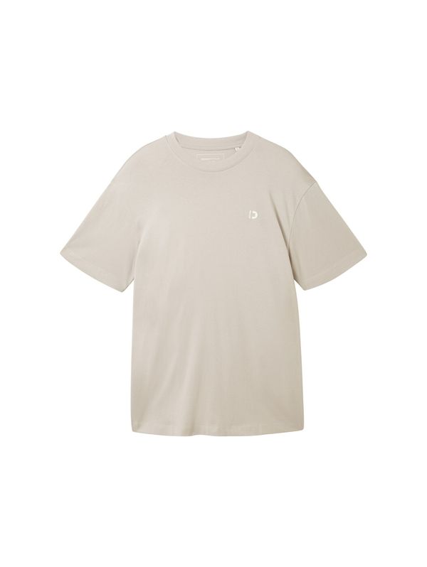 TOM TAILOR DENIM TOM TAILOR DENIM Тениска  светлосиво / бяло