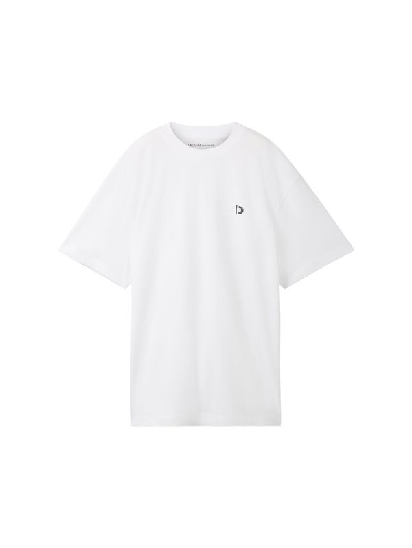 TOM TAILOR DENIM TOM TAILOR DENIM Тениска  тъмносиво / бяло