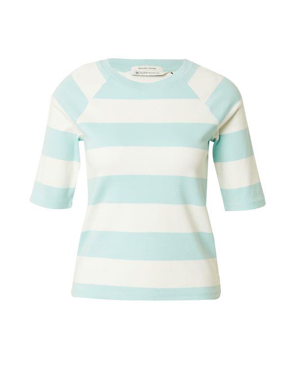 TOM TAILOR DENIM TOM TAILOR DENIM Тениска  тюркоазен / бяло