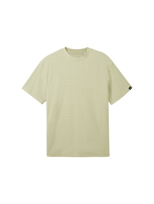 TOM TAILOR DENIM TOM TAILOR DENIM Тениска  зелено / черно / бяло