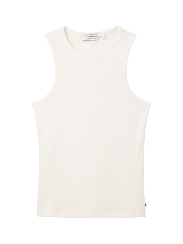 TOM TAILOR DENIM TOM TAILOR DENIM Топ  бял памук
