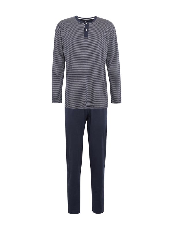 TOM TAILOR TOM TAILOR Дълга пижама  морскосиньо / бяло