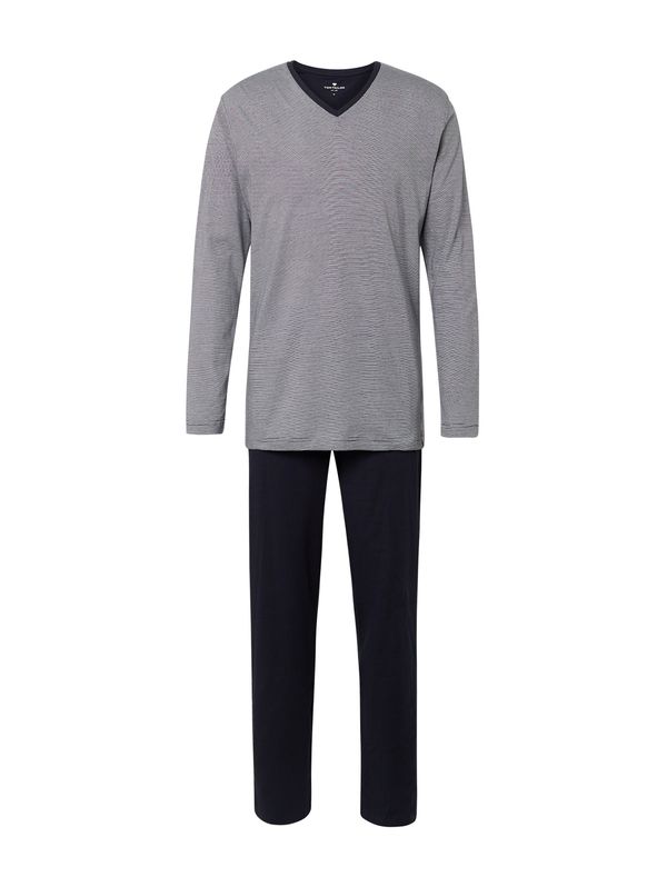 TOM TAILOR TOM TAILOR Дълга пижама  нейви синьо / бяло