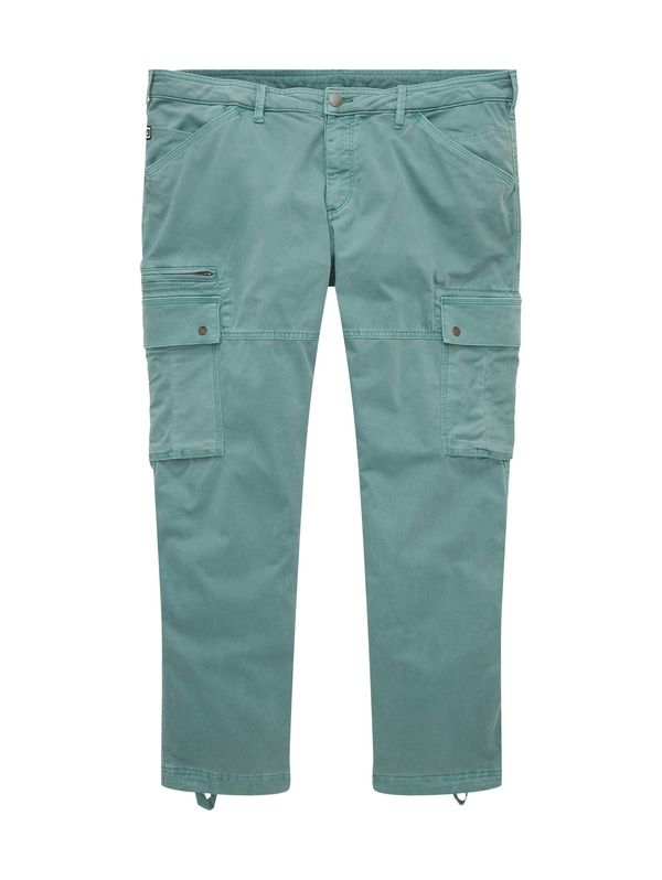 TOM TAILOR Men + TOM TAILOR Men + Карго панталон  нефритено зелено