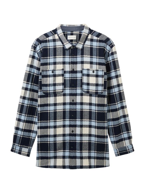 TOM TAILOR Men + TOM TAILOR Men + Риза  бежово / нощно синьо / пастелно синьо / мръсно бяло