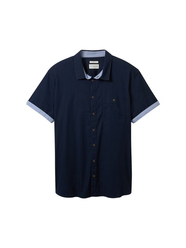 TOM TAILOR Men + TOM TAILOR Men + Риза  морскосиньо / гълъбово синьо