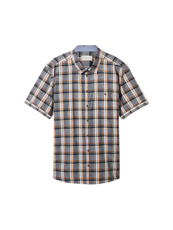 TOM TAILOR Men + TOM TAILOR Men + Риза  пастелно синьо / антрацитно черно / сьомга