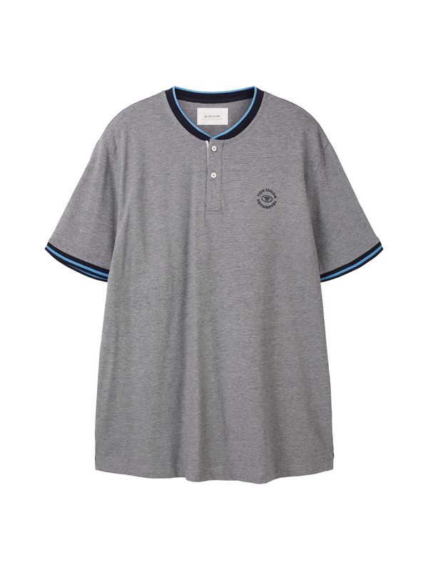 TOM TAILOR Men + TOM TAILOR Men + Тениска  нощно синьо / светлосиньо / бяло