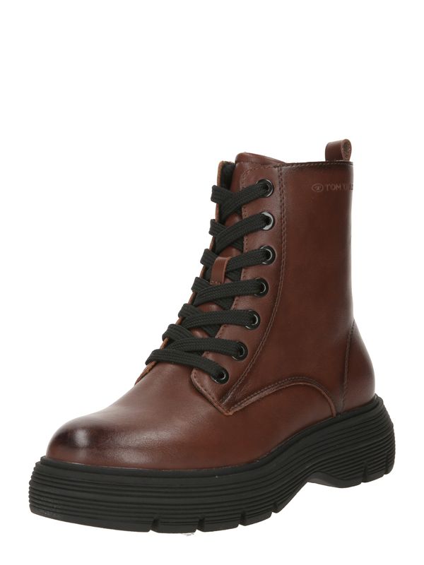 TOM TAILOR TOM TAILOR Ниски ботуши с връзки  кафяво