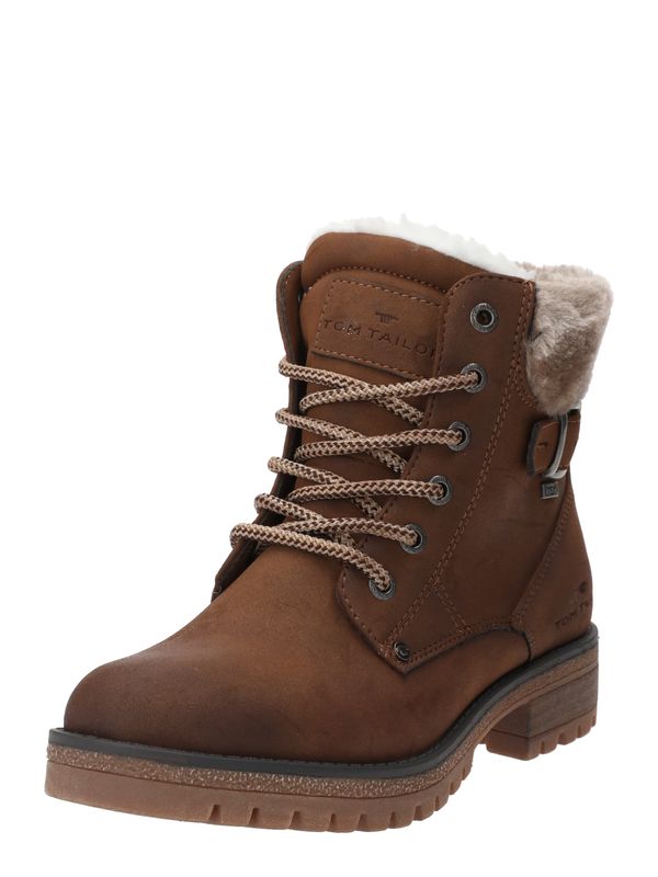 TOM TAILOR TOM TAILOR Ниски ботуши с връзки  кафяво