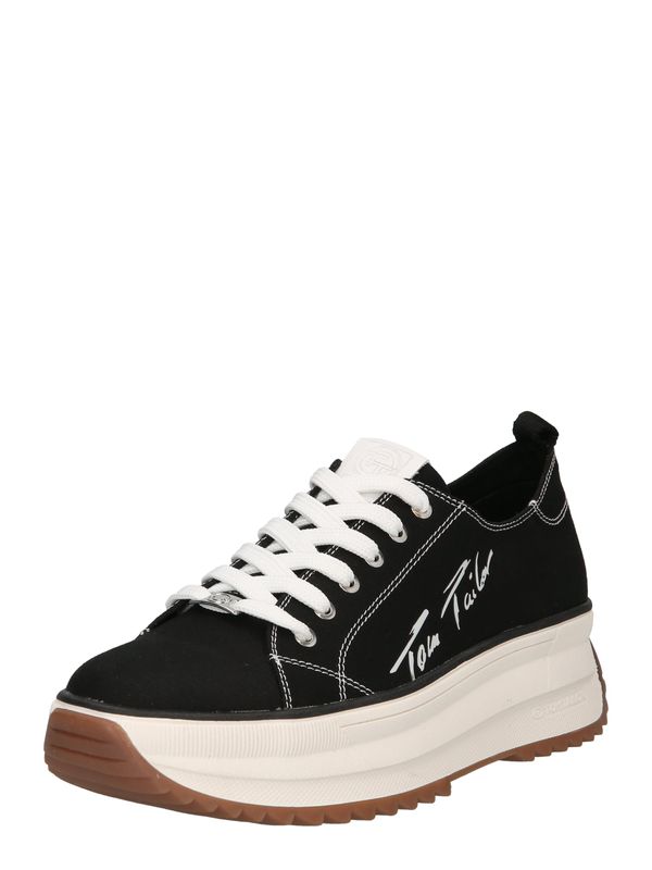 TOM TAILOR TOM TAILOR Ниски маратонки  черно / бяло