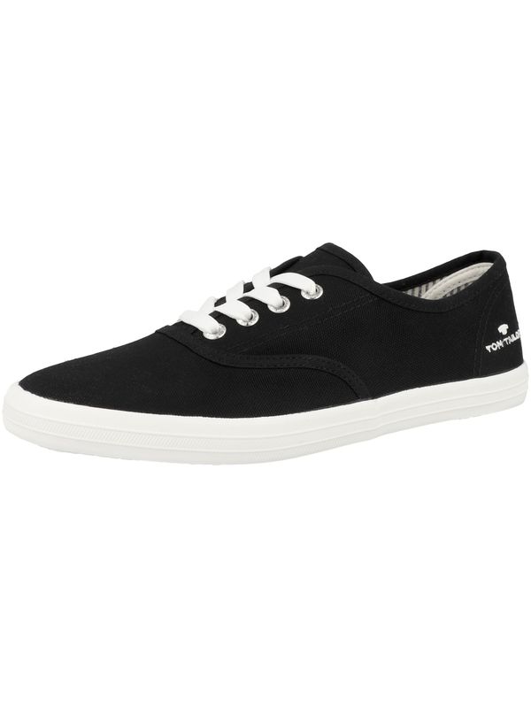 TOM TAILOR TOM TAILOR Ниски маратонки  черно / бяло