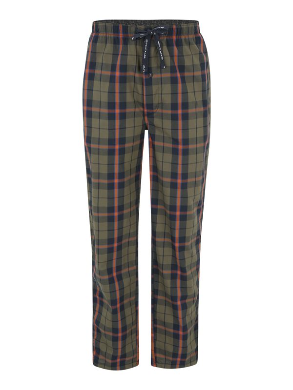 TOM TAILOR TOM TAILOR Панталон пижама  нейви синьо / тъмнозелено / светлочервено