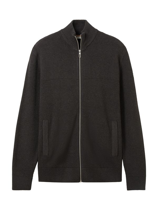 TOM TAILOR TOM TAILOR Плетена жилетка  тъмносиво