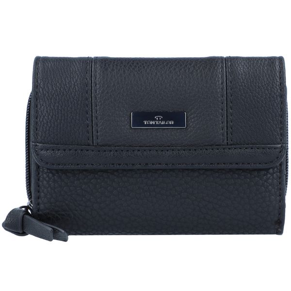 TOM TAILOR TOM TAILOR Портмоне 'Juna'  черно / сребърно