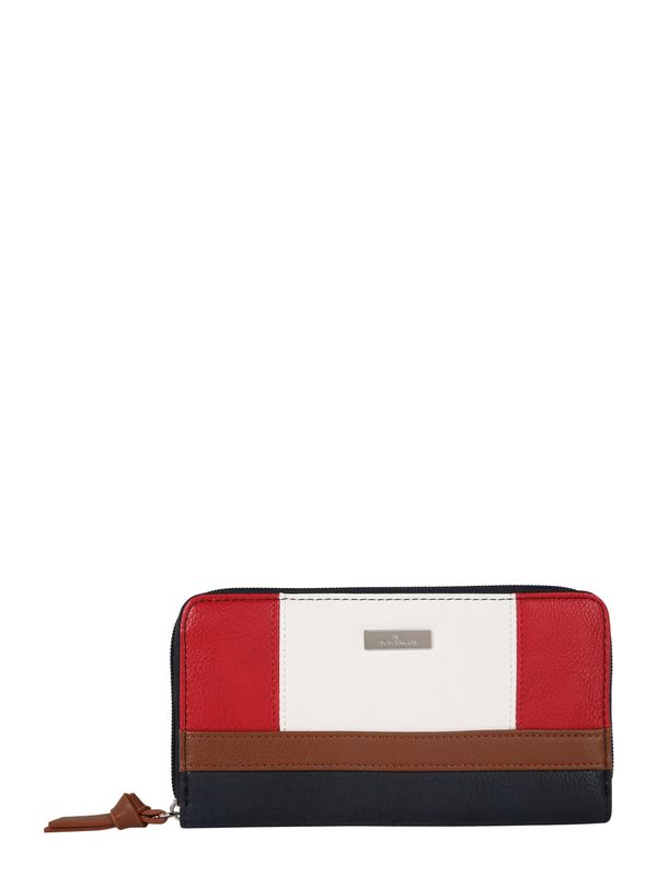 TOM TAILOR TOM TAILOR Портмоне 'Juna'  тъмносиньо / кафяво / червено / бяло