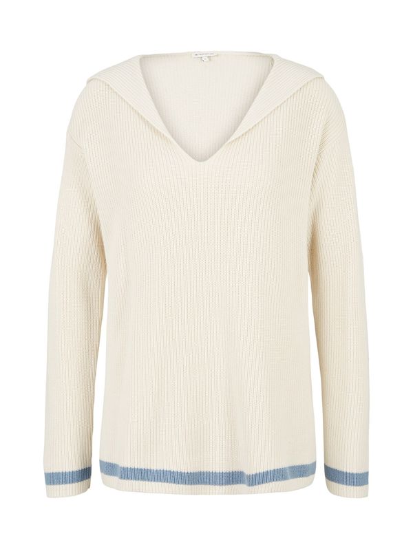 TOM TAILOR TOM TAILOR Пуловер  бежово / небесносиньо