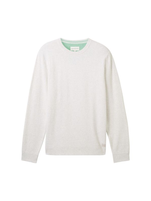 TOM TAILOR TOM TAILOR Пуловер  бяло