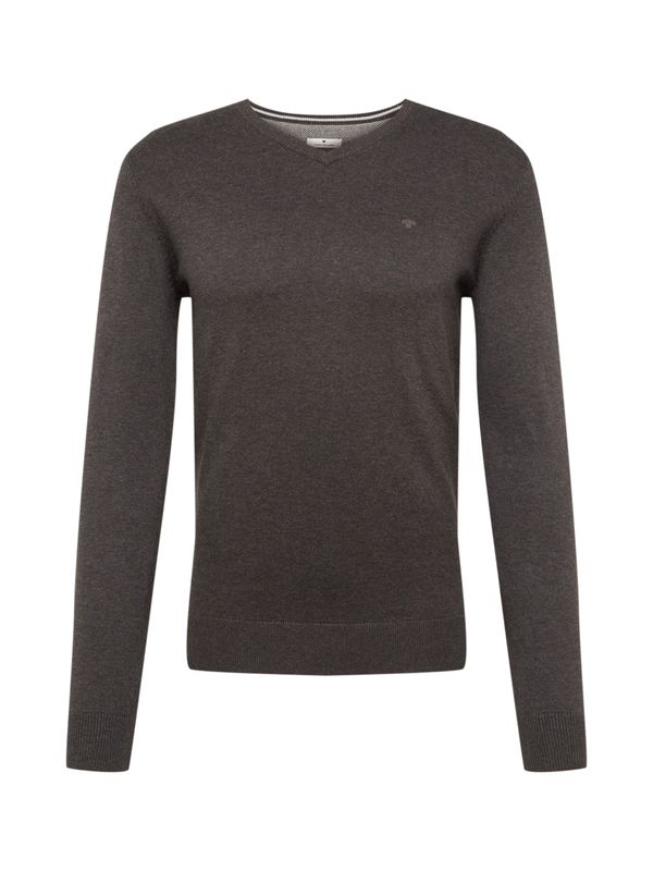 TOM TAILOR TOM TAILOR Пуловер  черен меланж