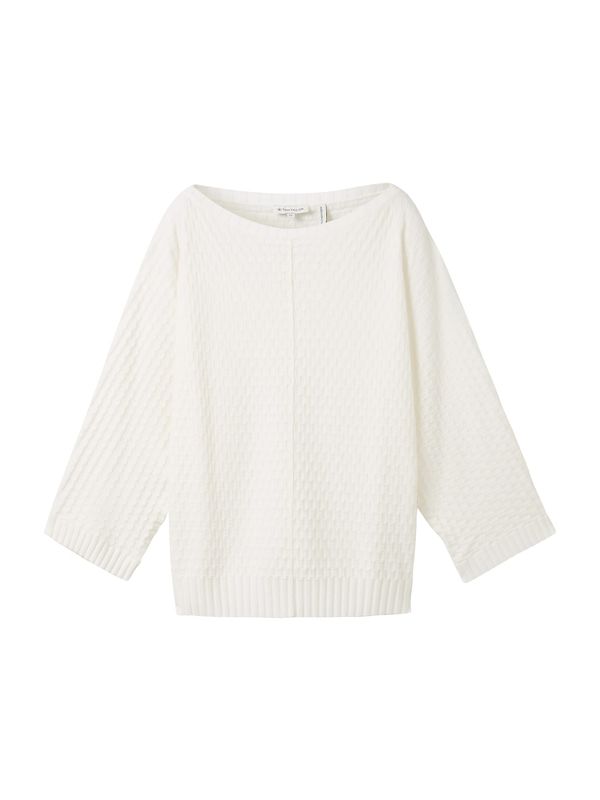 TOM TAILOR TOM TAILOR Пуловер  естествено бяло