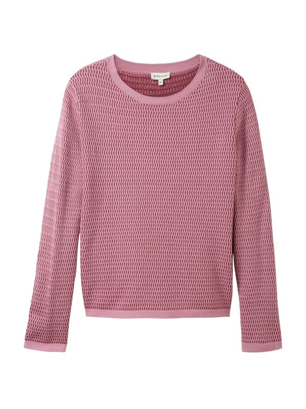 TOM TAILOR TOM TAILOR Пуловер  магента / пепел от рози