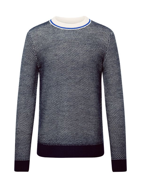 TOM TAILOR TOM TAILOR Пуловер  нейви синьо / кралско синьо / бяло