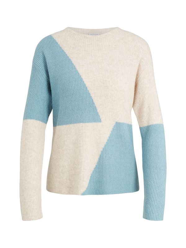 TOM TAILOR TOM TAILOR Пуловер  светлосиньо / бяло