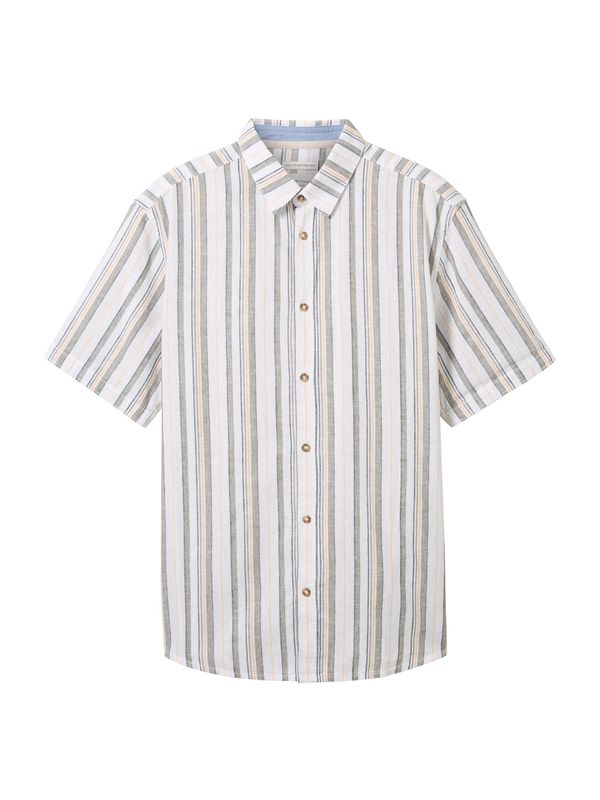 TOM TAILOR TOM TAILOR Риза  морскосиньо / сиво / оранжево / бяло