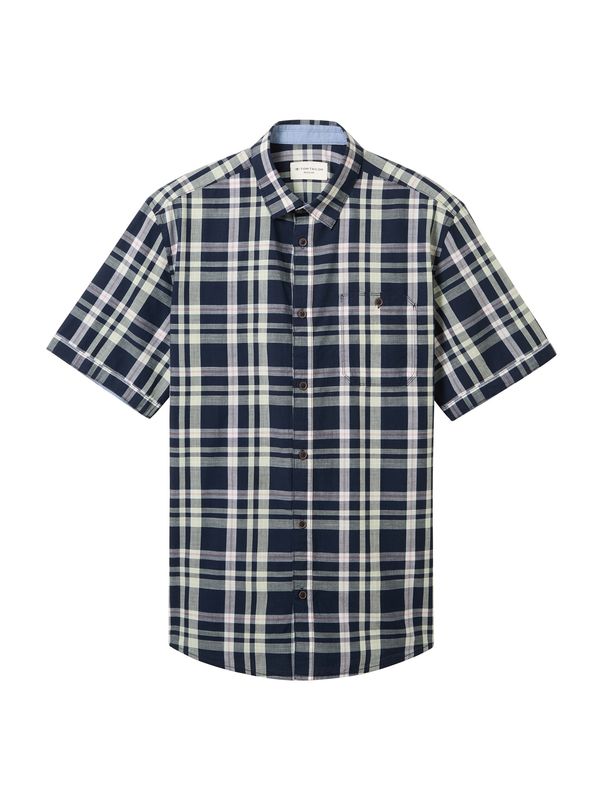 TOM TAILOR TOM TAILOR Риза  нейви синьо / сиво / мента