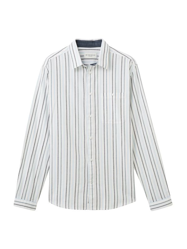 TOM TAILOR TOM TAILOR Риза  опушено синьо / гълъбово синьо / светлосиньо / мръсно бяло