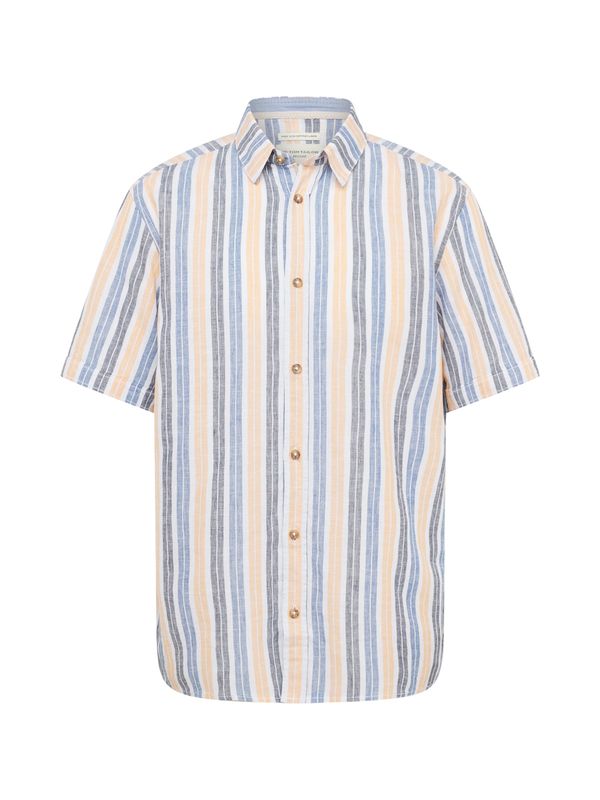 TOM TAILOR TOM TAILOR Риза  синьо / нощно синьо / оранжево / бяло