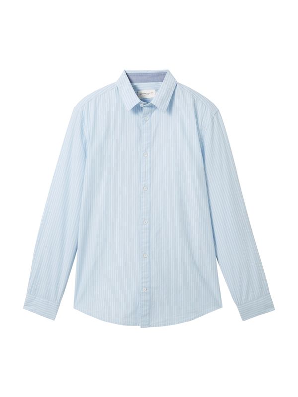 TOM TAILOR TOM TAILOR Риза  светлосиньо / бяло