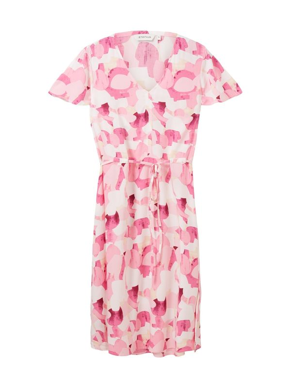 TOM TAILOR TOM TAILOR Рокля  кремаво / циклама / бледорозово / бяло