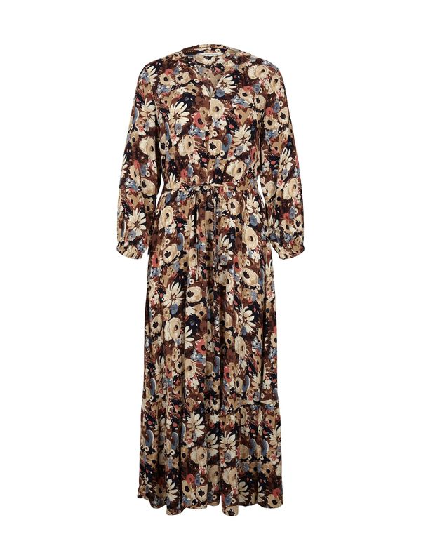 TOM TAILOR TOM TAILOR Рокля  светлобежово / светлобежово / нейви синьо / тъмнокафяво