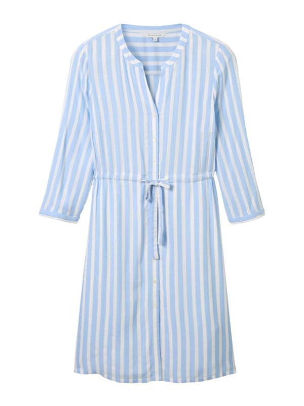 TOM TAILOR TOM TAILOR Рокля тип риза  светлосиньо / бяло