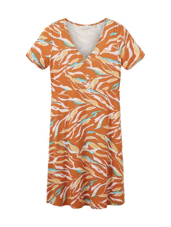 TOM TAILOR TOM TAILOR Рокля  тюркоазен / кафяво / жълто / бяло