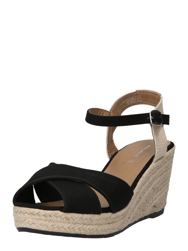 TOM TAILOR TOM TAILOR Сандали  бежово / черно