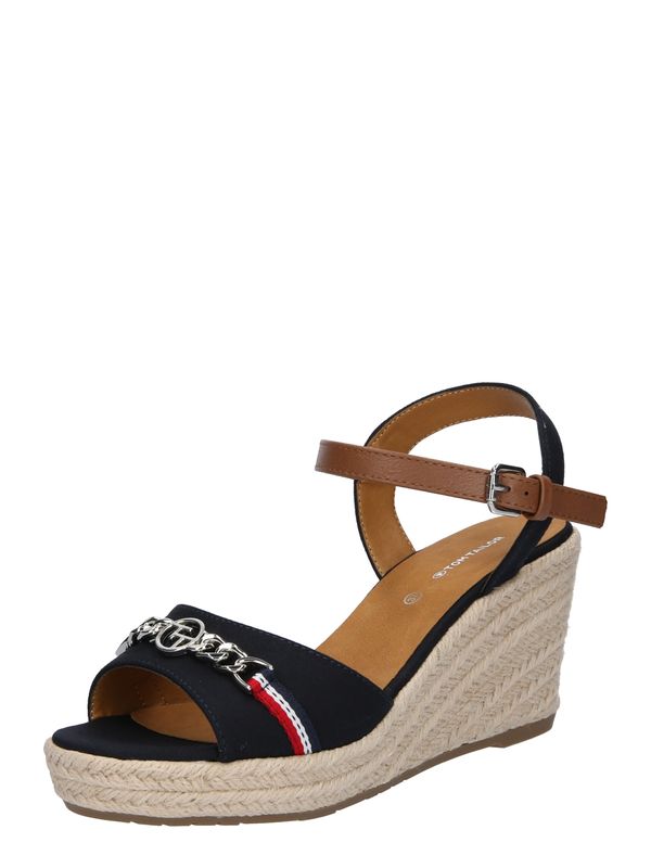 TOM TAILOR TOM TAILOR Сандали  морскосиньо / тъмночервено / сребърно / бяло